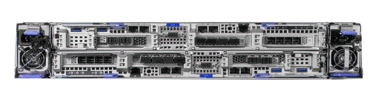 IBM 4657-924 FlashSystem 7300 NVMe Control Enclosure rear view