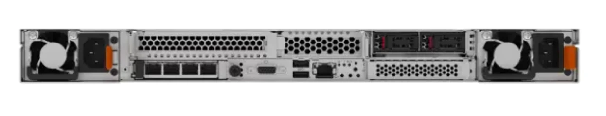 Lenovo ThinkSystem SR630 V4 16-Core 1U Server 128GB 12.8TB NVMe rear