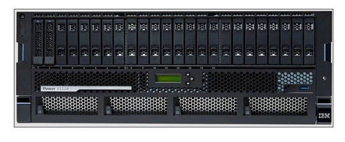 IBM Power S1124 9824-42A 32-Core Power11 iSeries Server front view in 4U rack configuration