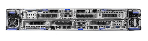 IBM 4657-924 FlashSystem 7300 NVMe control enclosure rear view with 24 drive bays and node canisters