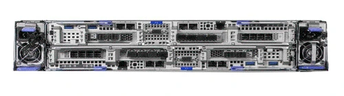 IBM 4657-924 FlashSystem 7300 NVMe control enclosure rear view with 24 drive bays and node canisters