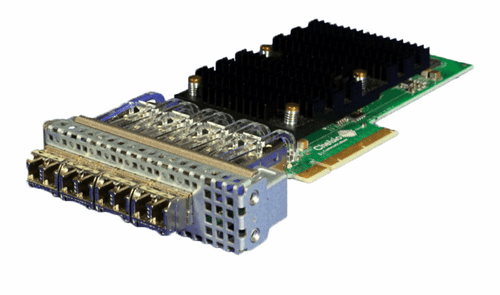 IBM ALB9 32 Gb FC Adapter pair (4 port) with SFP+ transceivers front and rear views