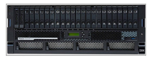 IBM Power S1124 9824-42A 48-Core Power11 AIX Server front view in 4U rack configuration