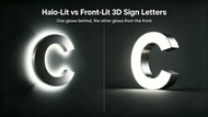 Halo Lit vs Front Lit 3D Logo Letters: Which One Is Right for Your Commercial Space?