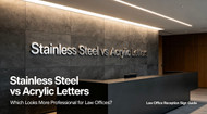 Stainless Steel vs Acrylic Letters for Law Offices: Which Looks More Professional?