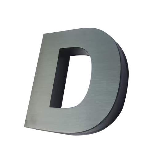 Custom stainless steel3D channel letter,brushed finish,business signage