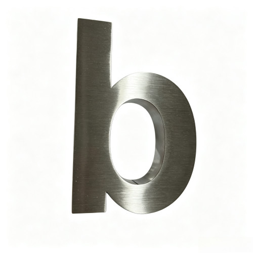 Brushed stainless steel 3D single letter