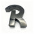 Mirror polished stainless steel 3D letter, reflective surface
