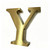 Sleek gold metal 3D wall sign letter