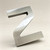Brushed stainless steel 3D letter sample, bespoke commercial wall sign
