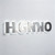 Backlit stainless steel logo wall mounting effect