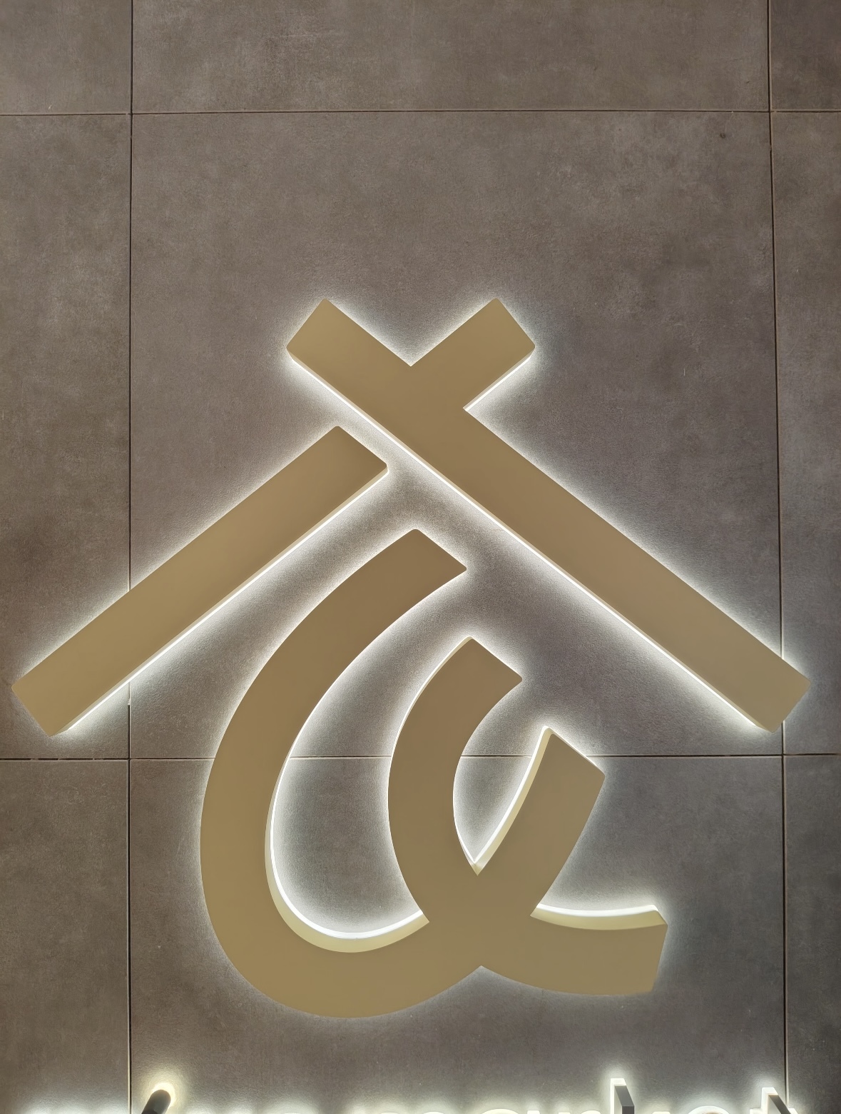 Custom Metal Channel Letters - Finished Installation on Wall