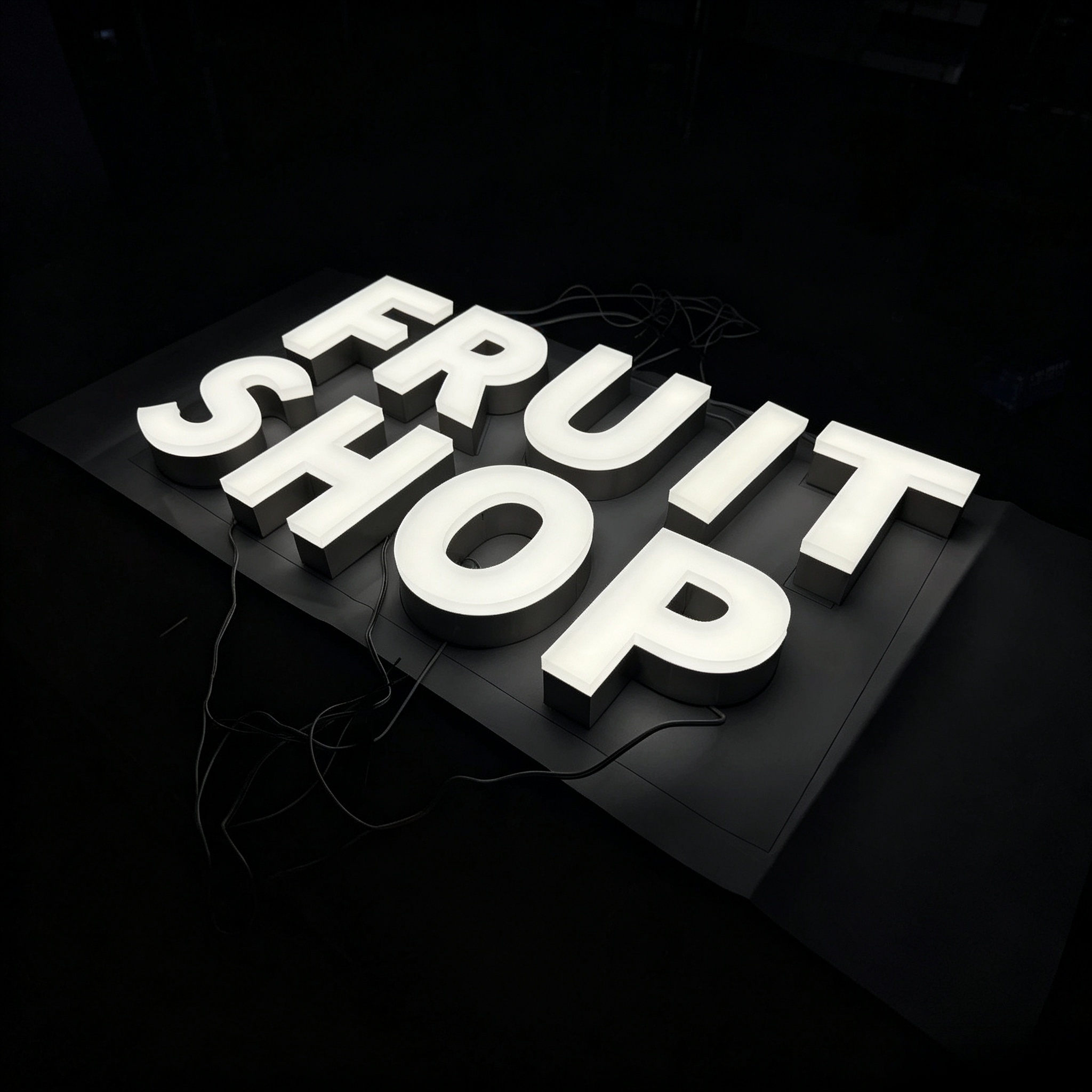  Front lit metal dimensional storefront letter sign