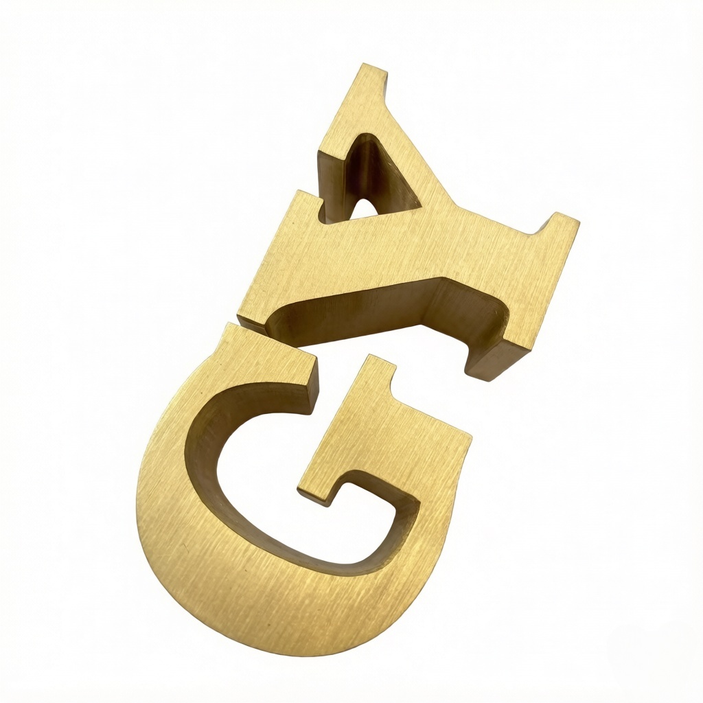 Bespoke brushed metal 3D letter, flexible customization for business brand decoration