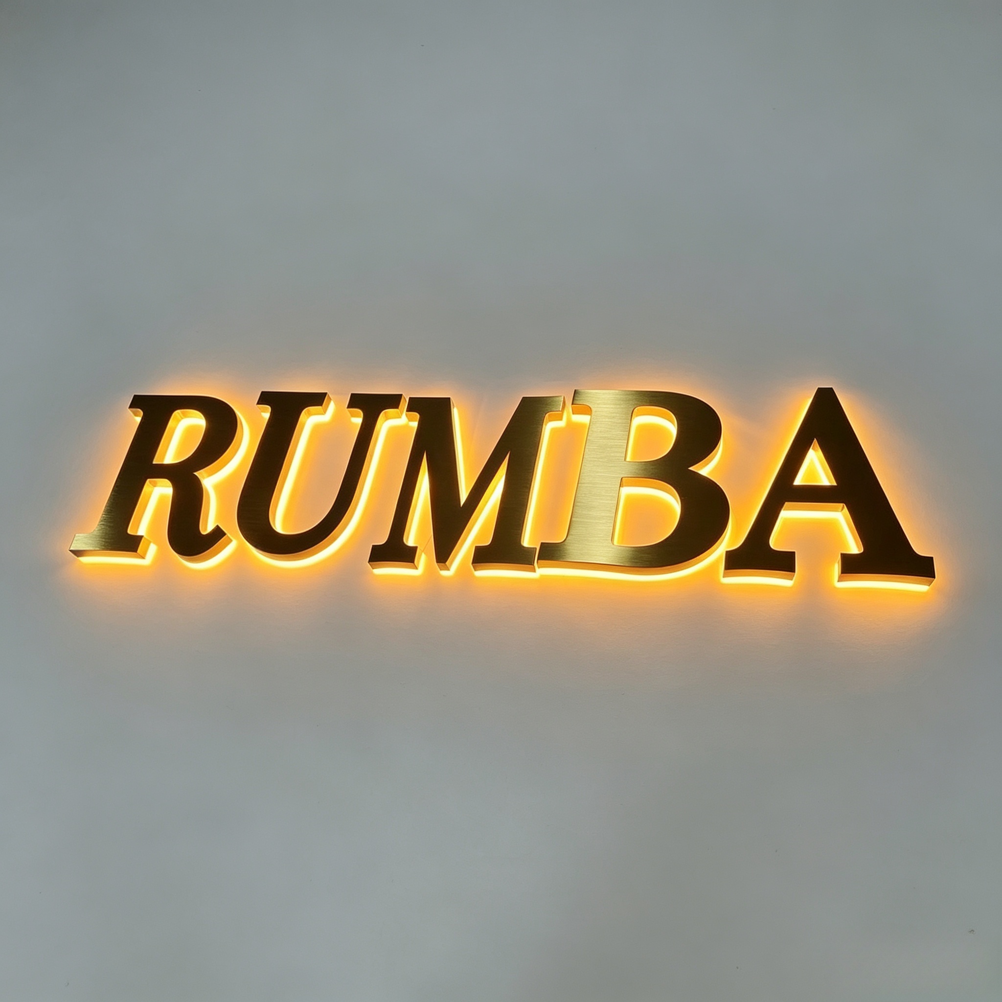 Backlit stainless steel commercial letter signage
