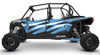 2019 Rzr Xp4 Traditional Door Graphic - Sky Blue & Ride Command