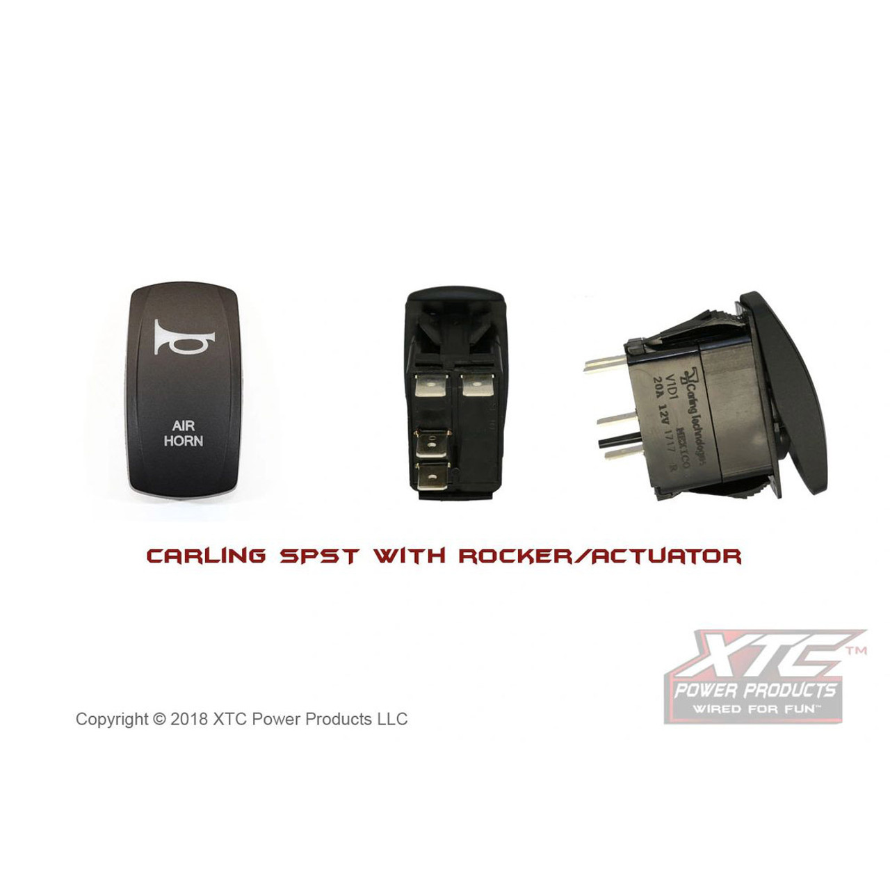 Carling Switch with Air Horn Actuator/Rocker Additional Image 1