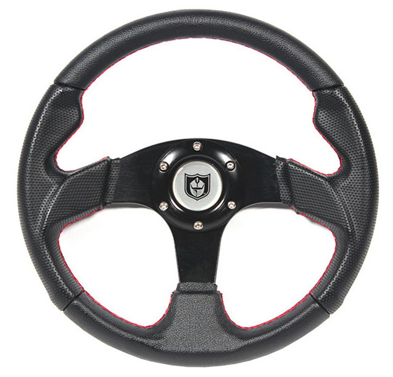 Pro Armor Force Steering Wheel, Red Stitch