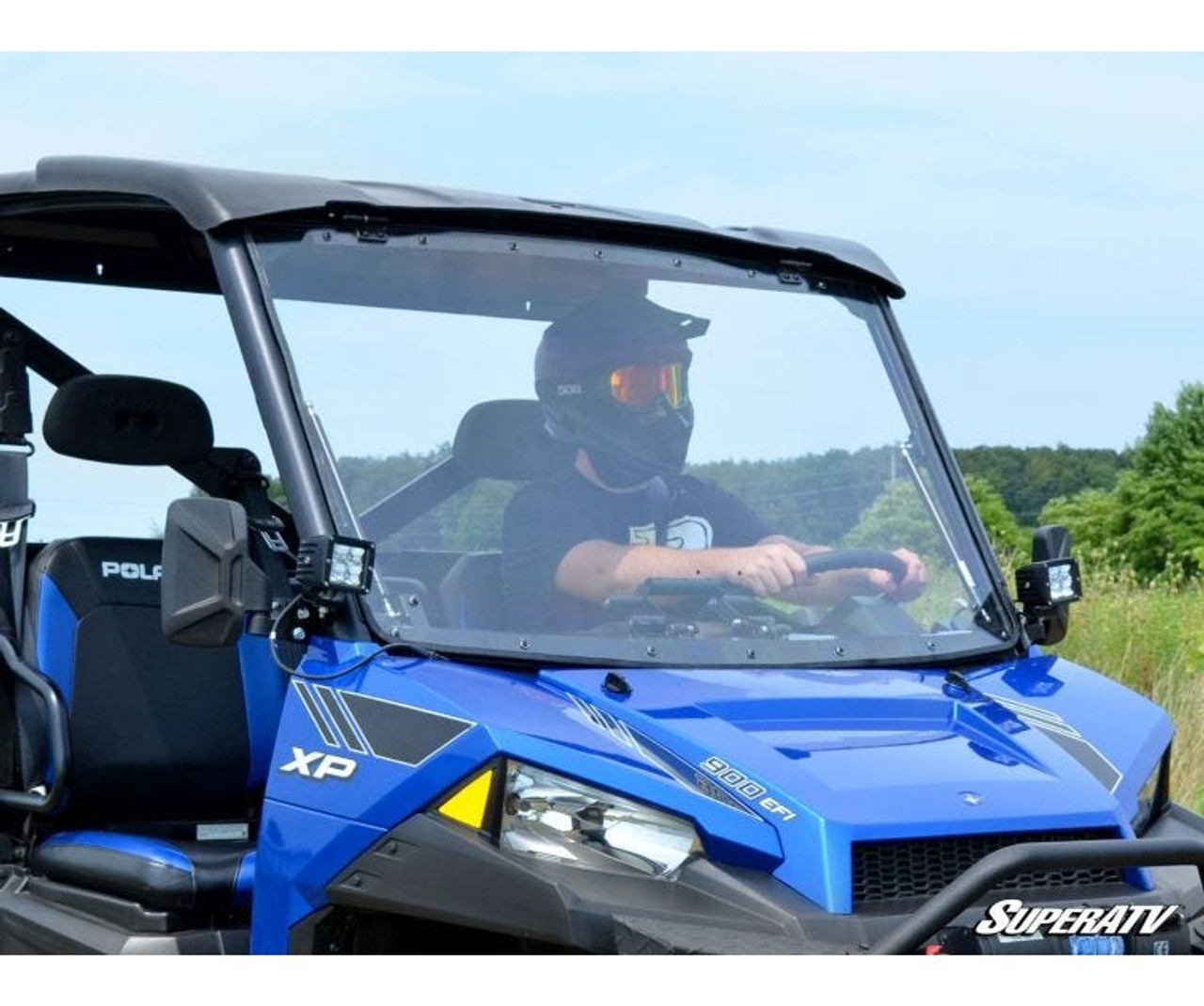 Polaris Ranger XP 570 Scratch Resistant Flip Windshield