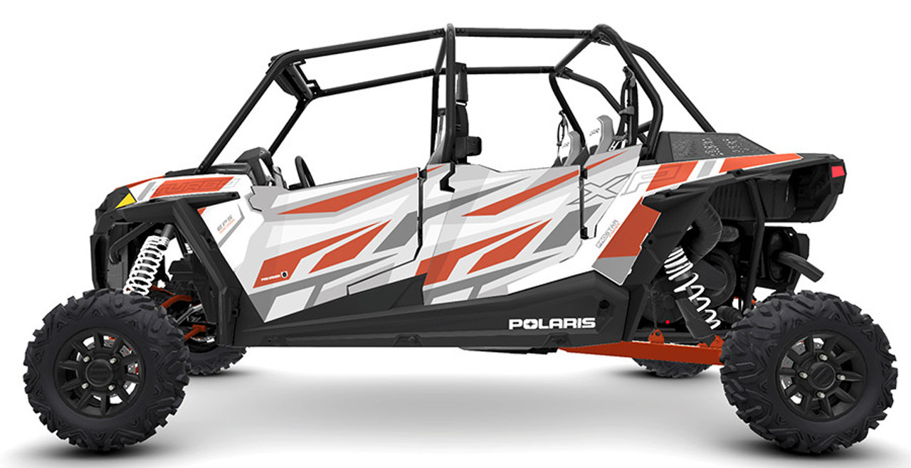 2019 Rzr Xp4 Turbo Traditional Door Graphic - Matte White Pearl