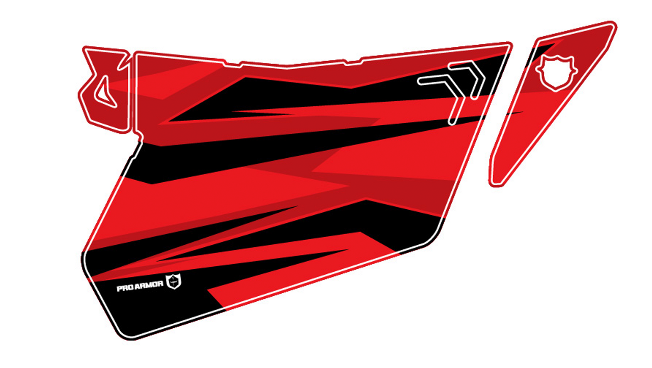 2018 Xp Turbo Traditional Door Graphic - Matte Sunset Red - Fox Edition/Ibp