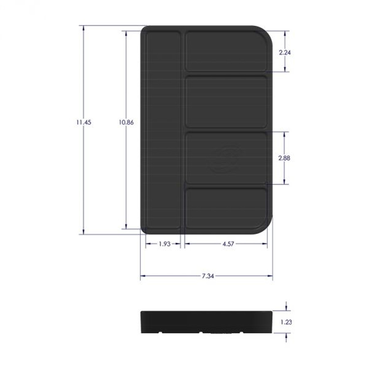 Tool Tray Silicone Small Color - Charcoal