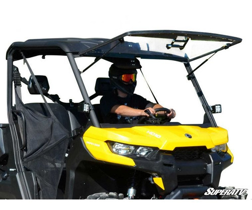 Can-Am Defender Scratch Resistant Flip Windshield