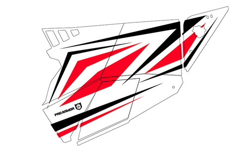 2019 Rzr Xp1K Stealth Door Graphic - White Lightning Dynamix