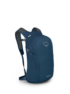 Front of pack showing compression straps, padded shoulder straps, drink pocket, and top zipper. Front of pack showing compression straps, padded shoulder straps, drink pocket, and top zipper.