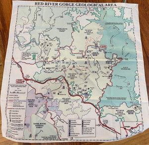 Red River Gorge Map Bandana Red River Gorge Map Bandana