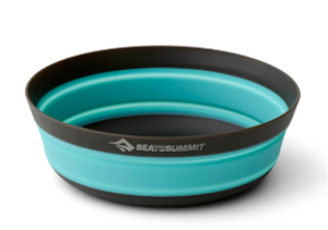 image of collapsible bowl showing hard plastic rim and bottom as well as silicone blue siding image of collapsible bowl showing hard plastic rim and bottom as well as silicone blue siding