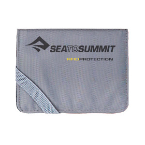 Front view of  the RFID card holder in a gray color Front view of  the RFID card holder in a gray color
