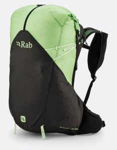 image showing roll closure and large back pocket.