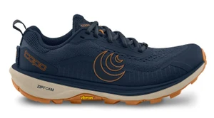 Side profile of the blue and orange terraventures. Can see the reinforced toebox and tasteful zipfoam midsole.