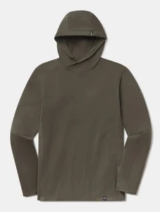 green hoodie with small brand accents