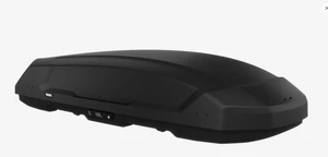 Thule Force 3 XL rooftop cargo box, showcasing its aerodynamic AeroSkin shell and 18 cubic foot storage capacity.