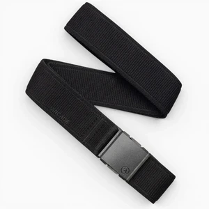shows a slim elastic belt with metal buckle