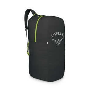Photo of bag stuffed and standing upright with zipper and strap pictured