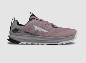 Side view of the Altra in the purple colorway. Shows off durable mesh and medium cushioning.