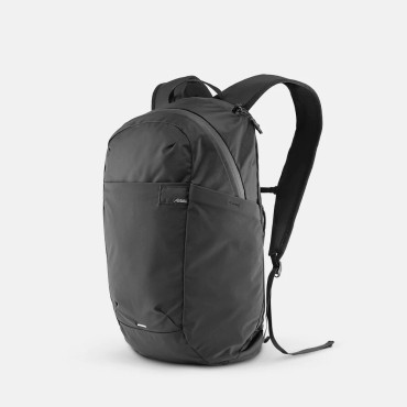 Front view of the 16 liter pack, clean front design with thin black shoulder straps.