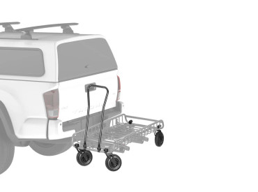 Image of the cart attached to truck with the ExoGearWarrior