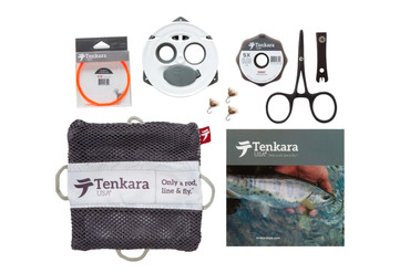 This starter kit comes in a custom mesh bag and contains all the essentials to get started tenkara fishing: Nylon Tapered Line, the Keeper™, 3 flies, tippet, forceps & nippers and an instructional booklet. All you need for tenkara fly-fishing is right here