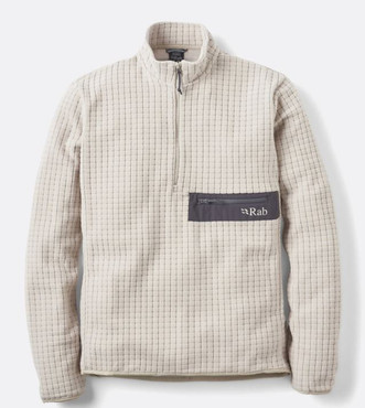 pebble version of the ramshaw pullon. Visibly comfy grid fleece provides warmth and style.