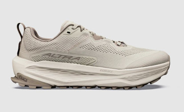 Side view of the Olympus. Shows off plush midsole for a smooth and comfortable ride.