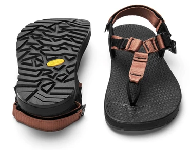 Clay colorway of the lightweight adventure sandal. Shows off sticky tread and comfy straps.