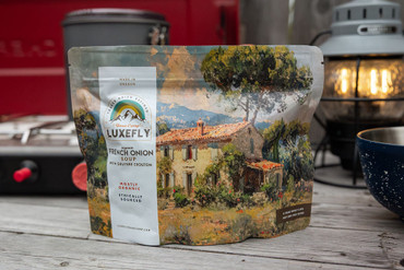 Shows tear-away, plastic pouch packaging