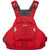 The new NRS Ninja shown in Red from the front, showcasing low profile fit, front pocket, and adjustable straps.