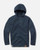 Front view of navy paka hoodie.