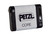 Image showing the rechargeable battery from Petzl. Can see the USB-C port and the brand logo.