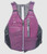 Image of the Lonnie from the front in the eggplant colorway. Shows off roomy mesh pockets and large zipper chest pocket.